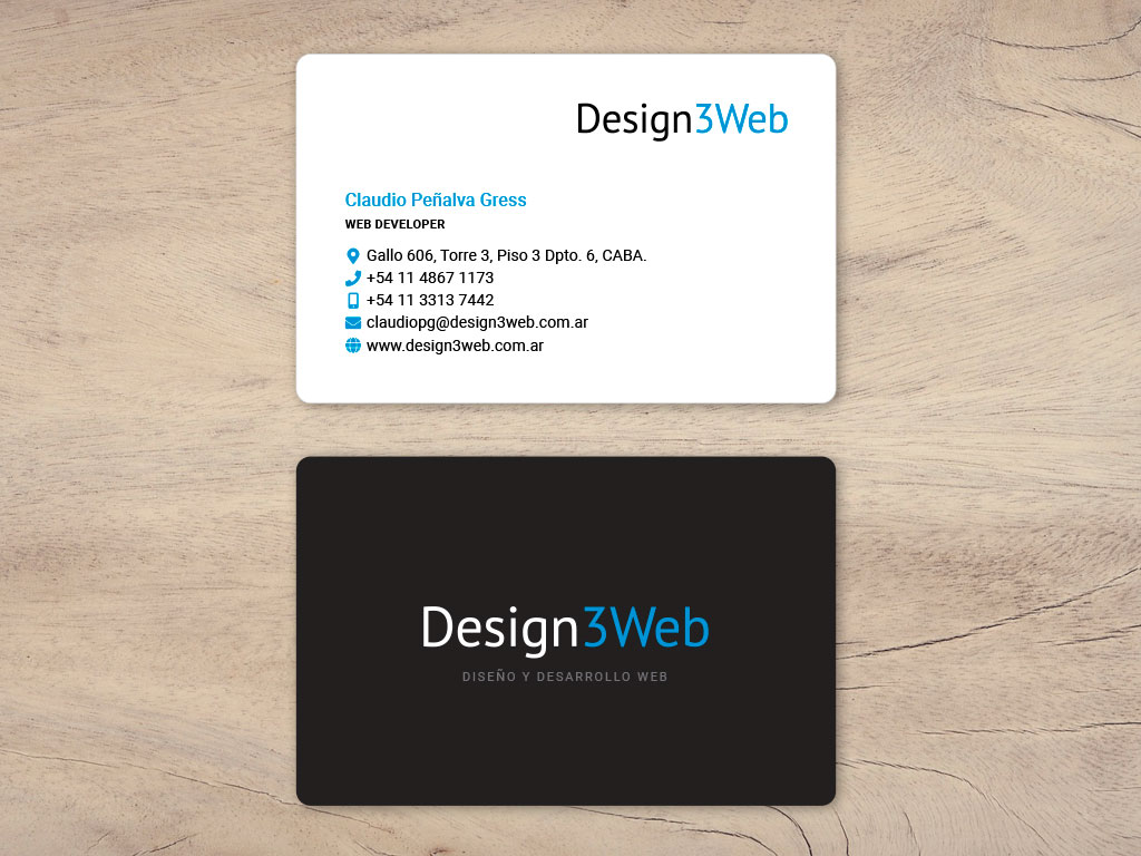 Tarjetas personales Design3Web